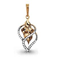 Золотая подвеска AQUAMARINE 22511А 22511А фото