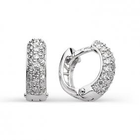Золотые серьги АЛЬКОР 2263-200 с бриллиантом 2263-200 фото