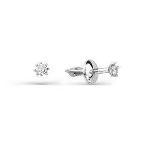 Серьги из белого золота АЛЬКОР 2274-200 с бриллиантом 2274-200 фото