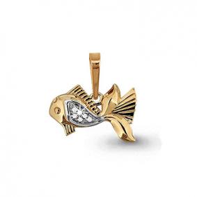 Золотая подвеска AQUAMARINE 22797А 22797А фото