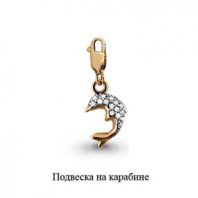 Золотая подвеска AQUAMARINE 22844А с фианитом 22844А фото