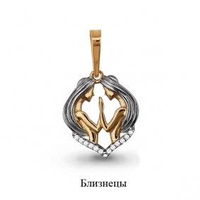 Золотая подвеска AQUAMARINE 22847А 22847А фото