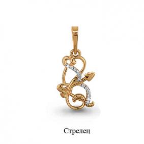 Золотая подвеска AQUAMARINE 22854А 22854А фото