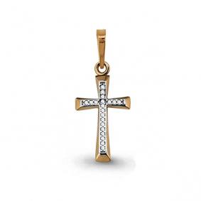 Золотая подвеска AQUAMARINE 22911А с фианитом 22911А фото