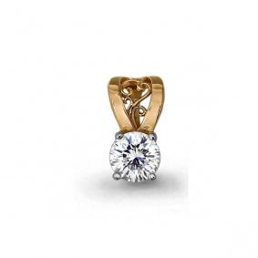 Золотая подвеска AQUAMARINE 23126 с фианитом 23126 фото