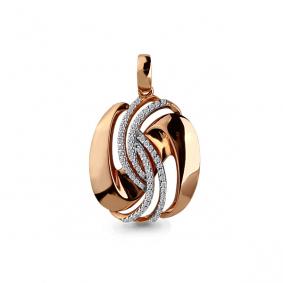 Золотая подвеска AQUAMARINE 23128А с фианитом 23128А фото