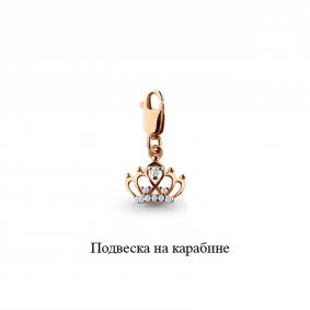 Золотая подвеска AQUAMARINE 23224А с фианитом 23224А фото