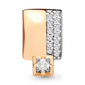 Золотая подвеска AQUAMARINE 23472А с фианитом 23472А фото