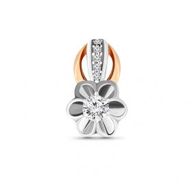 Золотая подвеска AQUAMARINE 23517А с фианитом 23517А фото