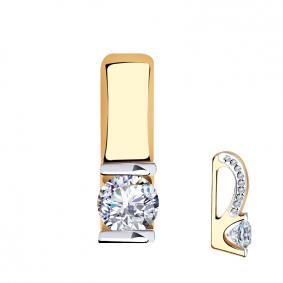 Золотая подвеска AQUAMARINE 23527А с Swarovski 23527А фото