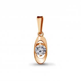 Золотая подвеска AQUAMARINE 235441 с фианитом 235441 фото