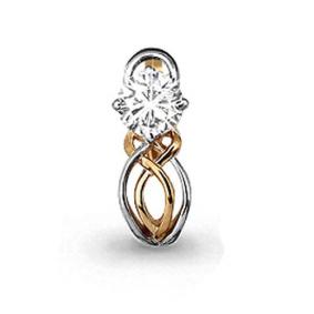 Золотая подвеска AQUAMARINE 23548 с фианитом 23548 фото