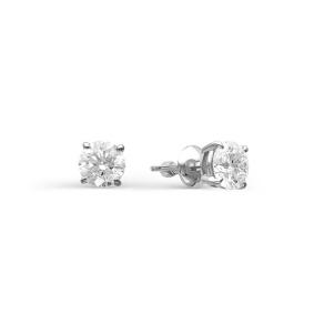 Серьги из белого золота АЛЬКОР 2357-200 с бриллиантом 2357-200 фото