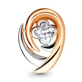 Золотая подвеска AQUAMARINE 23587 с Swarovski 23587 фото