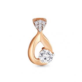 Золотая подвеска AQUAMARINE 23605А с Swarovski 23605А фото