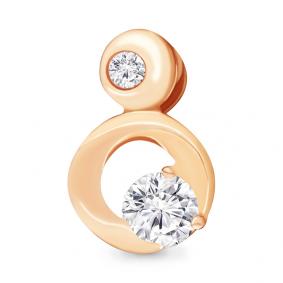 Золотая подвеска AQUAMARINE 23607 с Swarovski 23607 фото