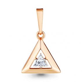 Золотая подвеска AQUAMARINE 23611 с Swarovski 23611 фото