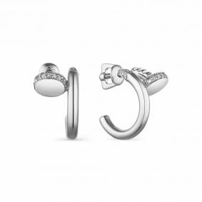 Серьги из белого золота АЛЬКОР 23771-200 с бриллиантом 23771-200 фото