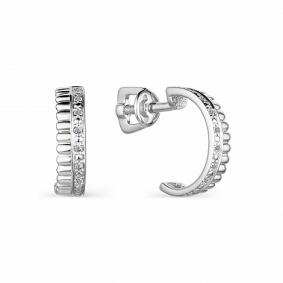 Серьги из белого золота АЛЬКОР 23895-200 с бриллиантом 23895-200 фото