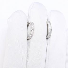 Серьги из белого золота Золотые узоры 24-62-0418-00б с цирконием 24-62-0418-00б фото