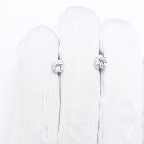 Серьги из белого золота Золотые узоры 24-62-0629-00б с цирконием 24-62-0629-00б фото