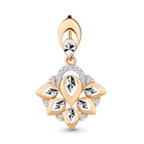 Золотая подвеска AQUAMARINE 24083А с фианитом 24083А фото