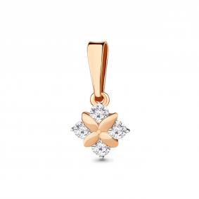 Золотая подвеска AQUAMARINE 24116 с фианитом 24116 фото