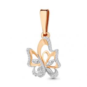 Золотая подвеска AQUAMARINE 24117А с фианитом 24117А фото