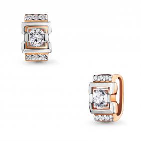 Золотая подвеска AQUAMARINE 24185А с фианитом 24185А фото