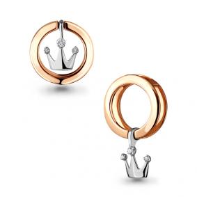 Золотая подвеска-трансформер AQUAMARINE с фианитом 24204А 24204А фото