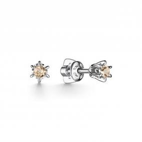 Серьги из белого золота АЛЬКОР 24240-217 с бриллиантом 24240-217 фото