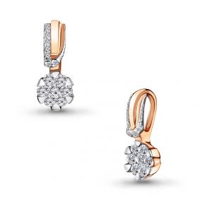 Золотая подвеска AQUAMARINE 24267А с фианитом 24267А фото