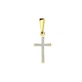 Подвеска из лимонного золота AQUAMARINE 24307Ал с фианитом 24307Ал фото