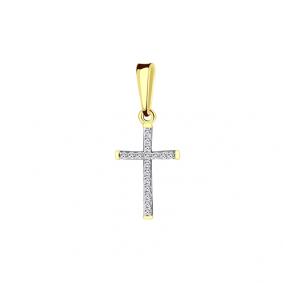 Подвеска из лимонного золота AQUAMARINE 24308Ал с фианитом 24308Ал фото