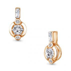 Золотая подвеска AQUAMARINE 24498А с фианитом 24498А фото