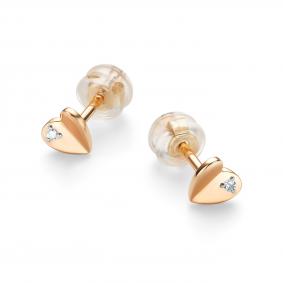 Золотые серьги АЛЬКОР 24514-100 с бриллиантом 24514-100 фото