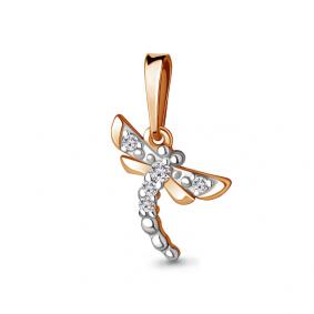 Золотая подвеска AQUAMARINE 24528 с фианитом 24528 фото