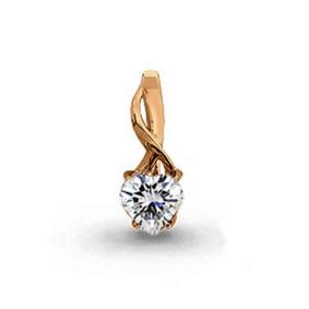 Золотая подвеска AQUAMARINE 25004 с Swarovski 25004 фото