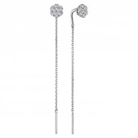 Золотые серьги АЛЬКОР 25101-200 с бриллиантом 25101-200 фото