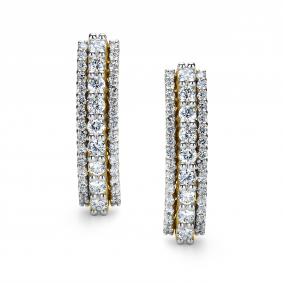 Серьги из лимонного золота АЛЬКОР 25479-300 с бриллиантом 25479-300 фото
