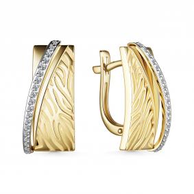 Золотые серьги АЛЬКОР 25797-300 25797-300 фото