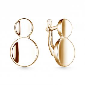 Золотые серьги АЛЬКОР 25814-100 с бриллиантом 25814-100 фото