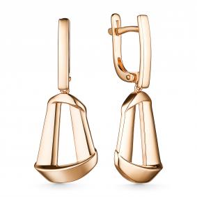 Золотые серьги АЛЬКОР 25815-100 с бриллиантом 25815-100 фото