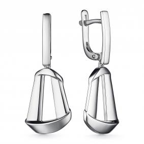 Серьги из белого золота АЛЬКОР 25815-200 с бриллиантом 25815-200 фото