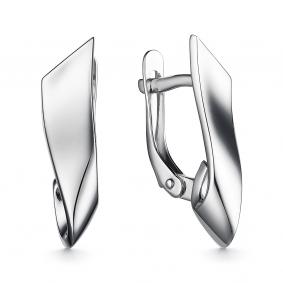 Серьги из белого золота АЛЬКОР 25816-200 с бриллиантом 25816-200 фото