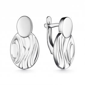 Серьги из белого золота АЛЬКОР 25817-200 с бриллиантом 25817-200 фото