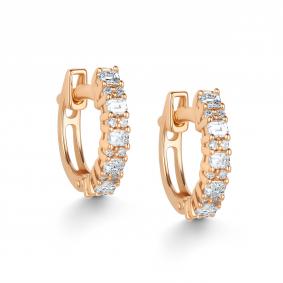 Золотые серьги АЛЬКОР 25889-100 с бриллиантом 25889-100 фото