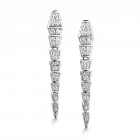 Серьги из белого золота АЛЬКОР 25916-200 с бриллиантом 25916-200 фото