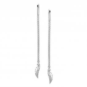 Серьги из белого золота АЛЬКОР 25947-200 с бриллиантом 25947-200 фото