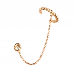 Золотая одиночная серьга АЛЬКОР с бриллиантом 25948-100 25948-100 фото